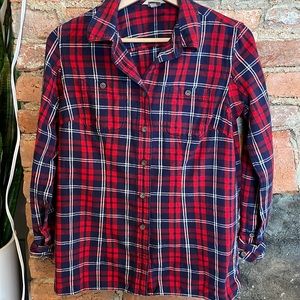 Duluth Trading Co Red and Blue Plaid Shirt Men’s XS